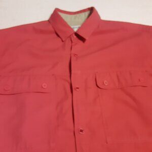 VTG Patagonia Men's LS Button Up Salmon Colored Shirt 52291 Size M